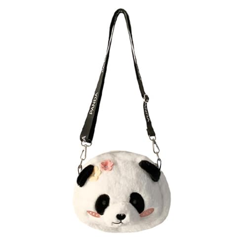 Amagogo Plüsch-Panda-Umhängetasche, Damen-Panda-Umhängetasche, Schultertasche, kreative Modetasche, Tasche für im Freien von Amagogo