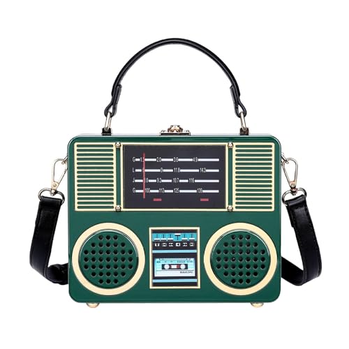 Amagogo Radio Backbag Handtasche für Frauen mit Einkäufen Im Freien Im Freien Ausgehen, Grün von Amagogo