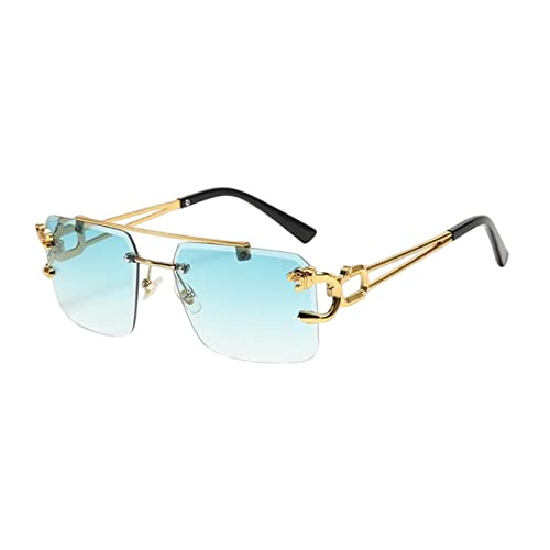 Amagogo Rechteckige rahmenlose Brille, randlose Sonnenbrille, Brille, Sonnenbrille mit Schnittkanten, polarisierte Sonnenbrille zum Laufen im Freien, GRÜN Amagogo Rechteckige rahmenlose Brille, randlose Sonnenbrille, Brille, Sonnenbrille mit Schnittkanten, polarisierte Sonnenbrille zum Laufen im Freien, GRÜN von Amagogo