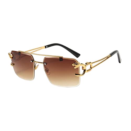 Amagogo Rechteckige rahmenlose Brille, randlose Sonnenbrille, Brille, Sonnenbrille mit Schnittkanten, polarisierte Sonnenbrille zum Laufen im Freien, KAFFEE Amagogo Rechteckige rahmenlose Brille, randlose Sonnenbrille, Brille, Sonnenbrille mit Schnittkanten, polarisierte Sonnenbrille zum Laufen im Freien, KAFFEE von Amagogo