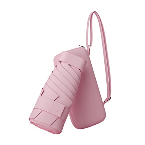 Amagogo Regenschirm Für Tasche Mini Regenschirm Durable Sonnenschirm Taschenschirm Regenschirm Außen Klappschirm Rosa von Amagogo