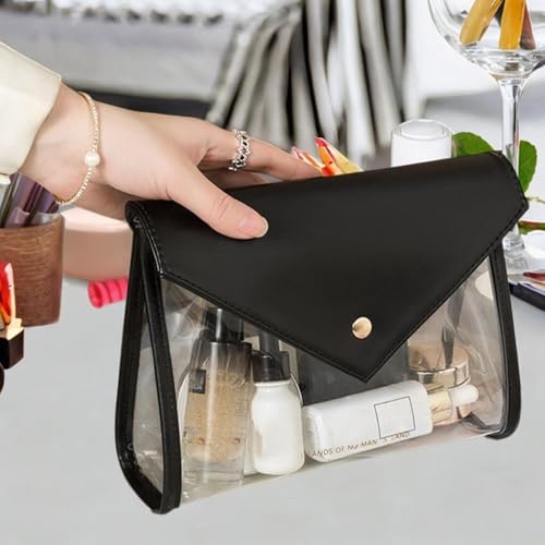 Amagogo Reisen -Toilettenbeutel Kosmetikbeutel Multifunktionaler kleiner Reisebürbungsorganisator Make -up Travel Hülle Frauen Männer für Urlaubsgeschäft, Schwarz von Amagogo