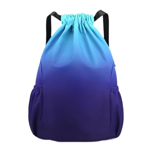 Amagogo Rucksack mit Kordelzug, wasserabweisend, mit Kordelzug, große Kapazität, wasserabweisend, für Volleyball, Cyan-blau von Amagogo
