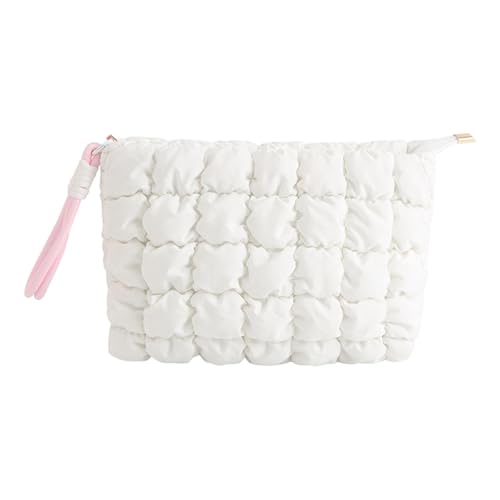 Amagogo Schminktasche, Kulturtasche, Kosmetiketui für Lippenstift, Lotion, Lidschatten, Weiß von Amagogo