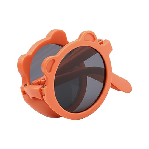Amagogo Sonnenbrillen für Kinder, Brillen, vielseitiger Sonnenschutz, tragbare, trendige, faltbare Sonnenbrillen, Brille für Fotografie, Partygeschenk, Orangegrau von Amagogo