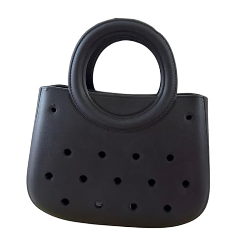 Amagogo Strandbeutel für wasserdichte Frauen Kleine Leichte Sommer Open PVC Hole Tasche Sommer Open Take Tasche, Schwarz von Amagogo
