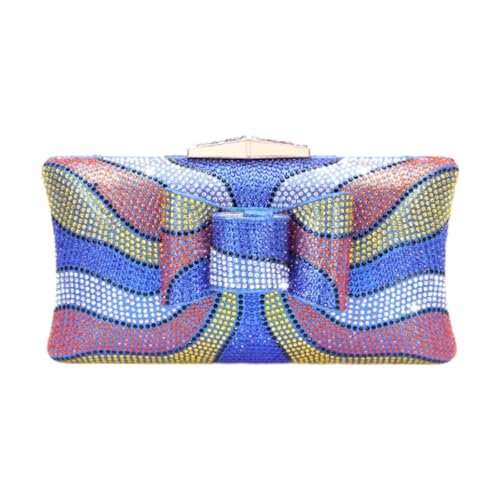 Amagogo Strass-Clutch-Geldbörse für Damen, glitzernde Bling-Clutch für Hochzeiten, glitzernde Schultertasche mit Abnehmbarer Kette, Blau Amagogo Strass-Clutch-Geldbörse für Damen, glitzernde Bling-Clutch für Hochzeiten, glitzernde Schultertasche mit Abnehmbarer Kette, Blau von Amagogo