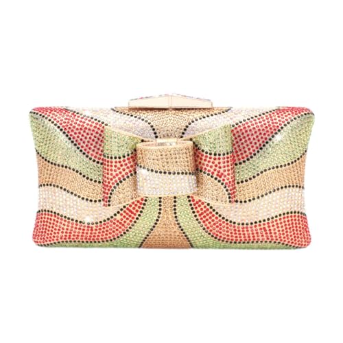 Amagogo Strass-Clutch-Geldbörse für Damen, glitzernde Bling-Clutch für Hochzeiten, glitzernde Schultertasche mit Abnehmbarer Kette, Gold Amagogo Strass-Clutch-Geldbörse für Damen, glitzernde Bling-Clutch für Hochzeiten, glitzernde Schultertasche mit Abnehmbarer Kette, Gold von Amagogo