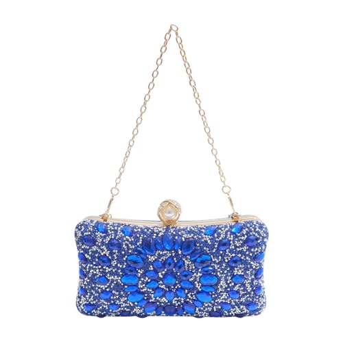 Amagogo Strasssteine ​​Clutch -Geldbeutel Damen Abendbeutel für Verlobungsdating, Blau von Amagogo