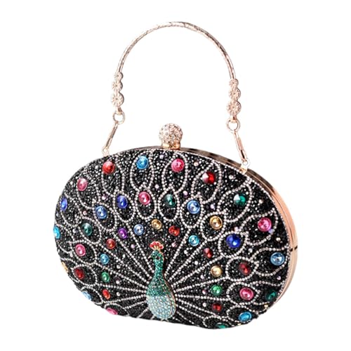 Amagogo Tasche Handtaschenkleid für Pfauen für Das Einkaufs Bankett mit Sommer Engagement, Schwarz von Amagogo