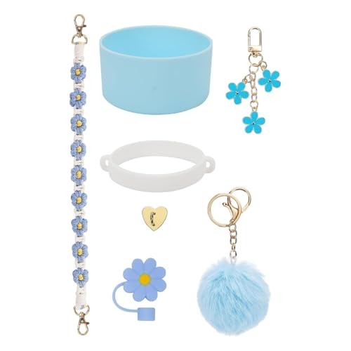 Amagogo Tassen-Zubehör-Set, Schlüsselanhänger, Charms, Schlüsselanhänger, modisch, Tassen-Anhänger-Set, Tassen-Ketten-Set, Blau von Amagogo