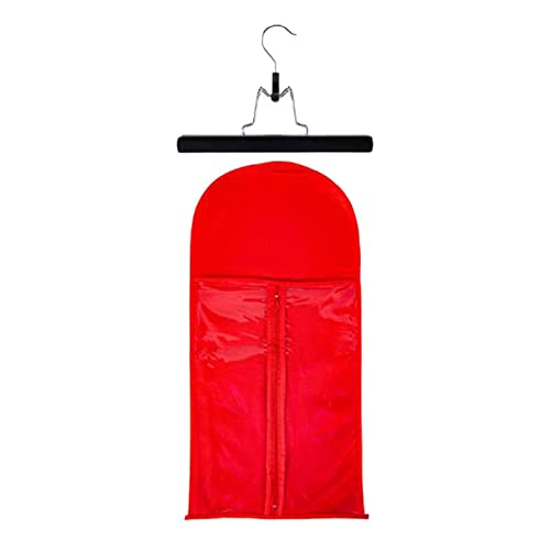 Amagogo Tragbare Haarverlängerung Halter Perücken Aufbewahrungstasche Aufbewahrungstasche für Perücken Leichte Perückentasche für Frauen Kleiderbügel Rot von Amagogo