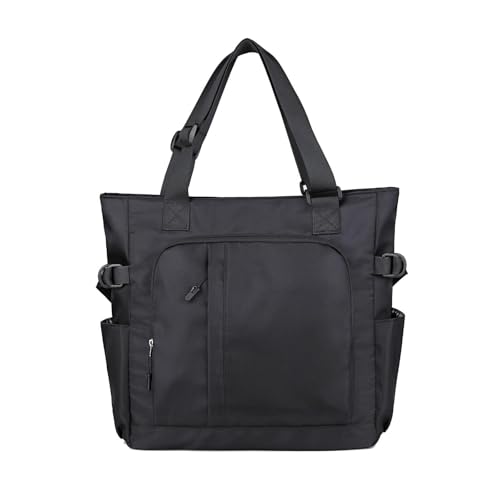 Amagogo Tragetasche, Aufbewahrungstasche, Schultertasche, Tragetasche für Business, Computer, Laptop, Büro, Arbeit, Schwarz von Amagogo