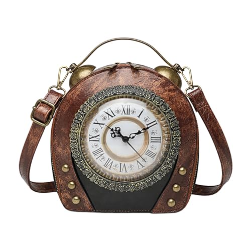 Amagogo Uhren Geldbörse Damen Geschenkfrauen Umhängetasche für Sommer -Strand -Partyveranstaltungen Reiseveranstaltungen, Braun von Amagogo