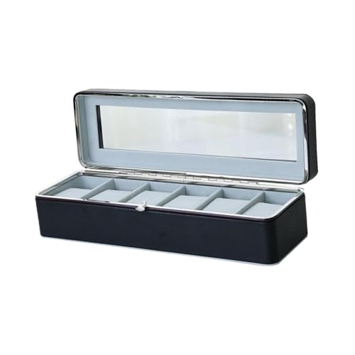 Amagogo Uhren-Organizer mit 6 Fächern, Leichter Behälter, kreativer Uhren-Display-Halter, multifunktionale Box für Mädchen und Frauen von Amagogo