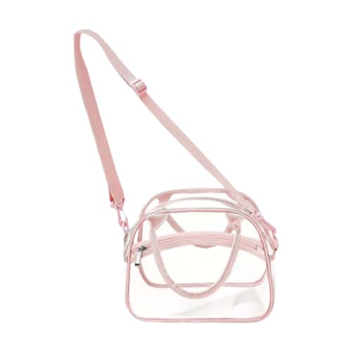 Amagogo Umhängetasche, Handtasche, Verstellbarer Riemen, PVC, mit Vordertasche, transparente Tasche, Crossbody für Konzerte, Outdoor-Sport, Reisen, Arbeit, Rosa Amagogo Umhängetasche, Handtasche, Verstellbarer Riemen, PVC, mit Vordertasche, transparente Tasche, Crossbody für Konzerte, Outdoor-Sport, Reisen, Arbeit, Rosa von Amagogo