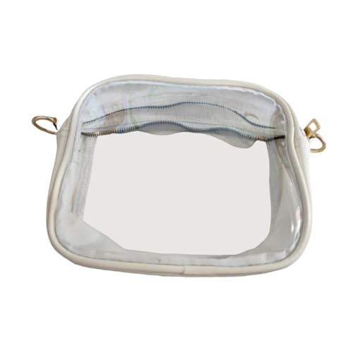 Amagogo Umhängetasche, transparente Handtasche für den Weg zum Pendeln, Sommerurlaub, Shopping, Weiß von Amagogo