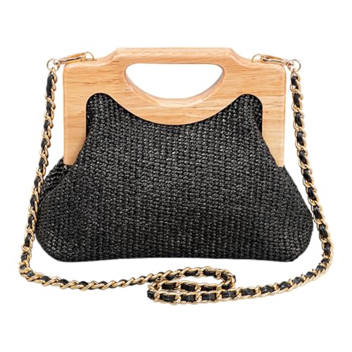 Amagogo Umhängetasche für Damen, leicht, stilvoll, für Partys im Freien, Frühling und Sommer, Schwarz von Amagogo