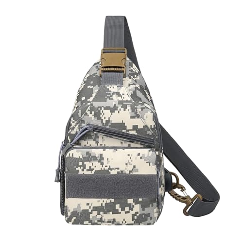 Amagogo Umhängetasche für Herren, Schulterrucksack, Geldbörse, Tagesrucksack, mehrere Taschen, Umhängetasche, Brusttasche für Reisen, Sport, Outdoor, Camping, grau von Amagogo