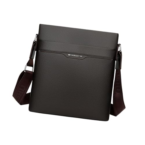 Amagogo Umhängetasche für Herren mit Reißverschluss und verstellbarem Schultergurt für Fitnessstudio, Wandern, Workout, Braun von Amagogo