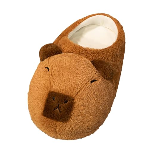 Amagogo Warme Winter Hausschuhe für Frauen Pelzige Hausschuhe Bequeme Capybara Slides Plüsch Hausschuhe für Herbst Winter Indoor Lady Mädchen, mehrfarbig, Adults von Amagogo