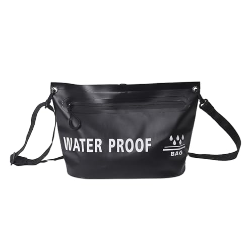 Amagogo Wasserdichte Trockentasche, wasserdichte Crossbody-Tasche, Sack Geldbörse Handtasche Umhängetasche für Trekking Reisen Schwimmen Rafting Damen Herren, Schwarz von Amagogo