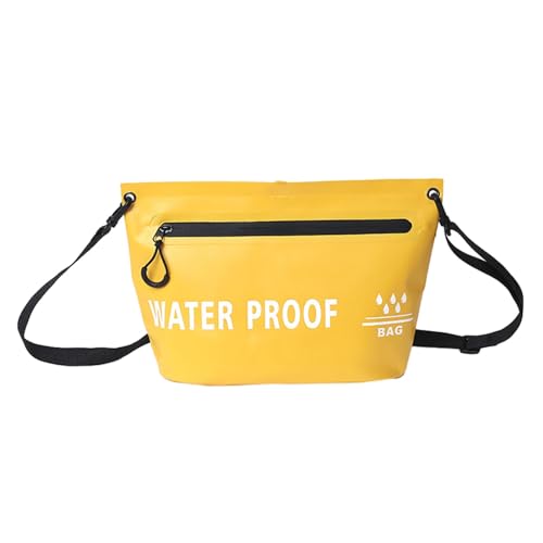 Amagogo Wasserdichte Trockentasche, wasserdichte Crossbody-Tasche, Sack Geldbörse Handtasche Umhängetasche für Trekking Reisen Schwimmen Rafting Damen Herren, gelb von Amagogo