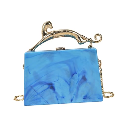 Amagogo Women Acrylhut tragbare Abendtasche zum Geburtstag des Prom Engagements Hochzeit Geburtstag, Blau von Amagogo