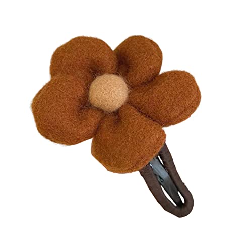 Haarklammer für Herbst und Winter, große Blume, modische Haarnadel, elegant, Haarschmuck, Haarklammer für Strand, Party, Hochzeit, Sommer, Damen und Mädchen, Braun von Amagogo