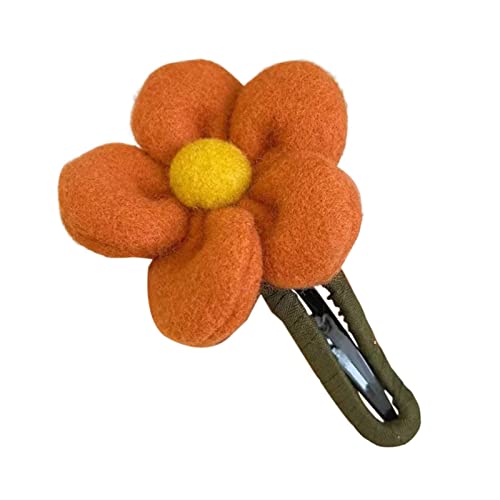 Herbst Winter Große Blume Haarspange Kopfbedeckung Mode Haarnadel Elegante Haarschmuck Haarspangen für Strand Party Hochzeit Sommer Frauen Mädchen, Orange von Amagogo