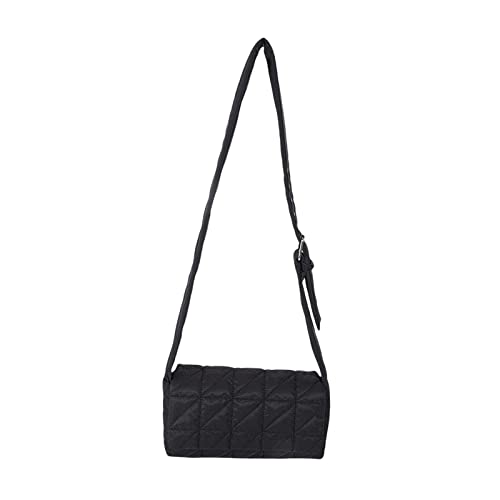 Retro-Stil Frauen Tasche, Schultertasche, klassisch, Geldbörse, groß, leicht, gesteppt, gepolstert, Hobo-Handtasche für Shopping, Reisen, Dating, Geburtstagsgeschenk, schwarz, Schwarz von Amagogo