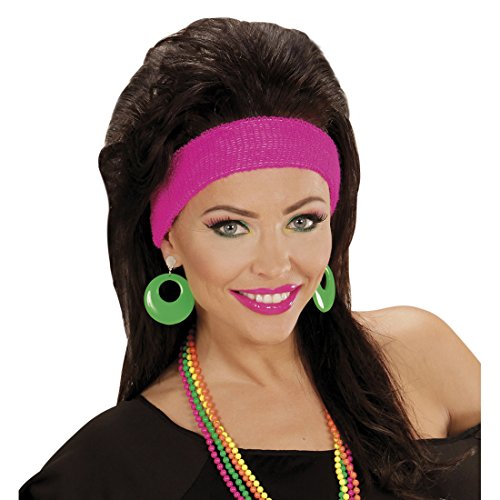 Amakando Creolen Modeschmuck Neon Ohrringe grün Mode Ohrstecker 80er Jahre Damen Schmuck Party Outfit Verkleidung 90er Ohrclips Ohrschmuck von Amakando