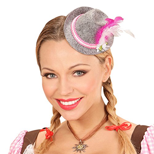 Amakando Trachtenhut Oktoberfest Tiroler Hut Damen Tirolerhut Filzhut Bayrischer Damenhut Wiesn Minihut Mini Fedora Hut mit Feder von Amakando