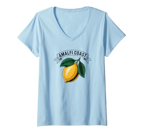 Damen Italien Amalfiküste T-Shirt mit V-Ausschnitt Damen Italien Amalfiküste T-Shirt mit V-Ausschnitt von Amalfi Coast Souvenir Store