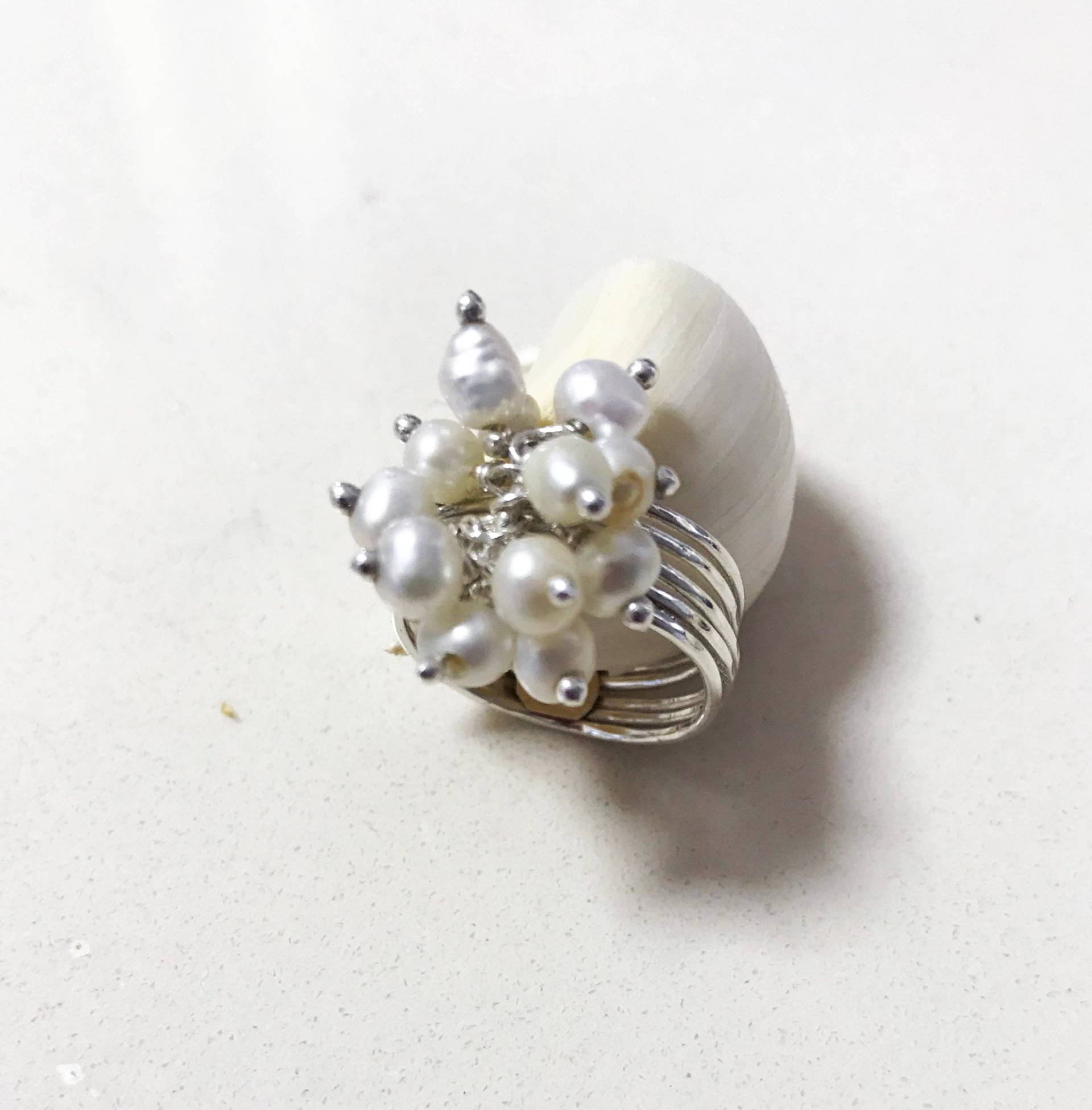 Süsswasserperlen An Sterling Silber Ring von Amallias