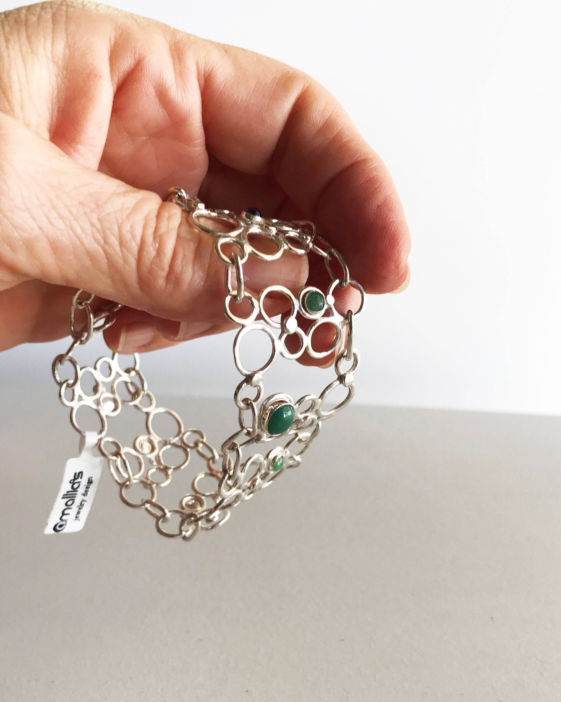 sterling Silber Bubble Armband Mit Amethyst Und Aventurin von Amallias