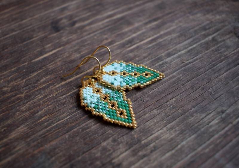 Yumombre Leaves - Mint Ohrringe, Ohrhänger, Vergoldetes Sterlingsilber Yumombre Leaves - Mint Ohrringe, Ohrhänger, Vergoldetes Sterlingsilber von AmaltheaCph