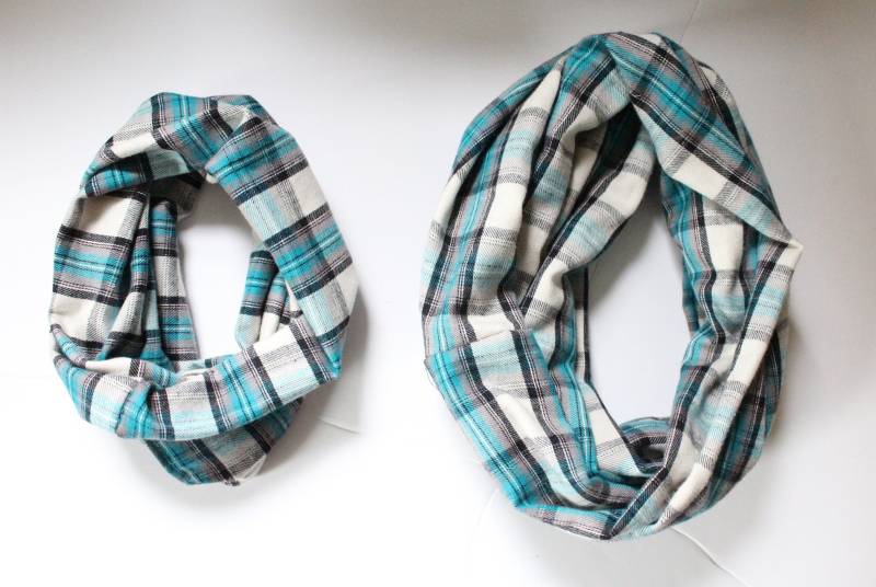 Petrol/Karierte Flanell-Schal, Mama Und Mich Schals, Fallen Blau Kariert, Baby Schal, Kleinkind, Kind Weihnachtsgeschenk von AmanaDesign