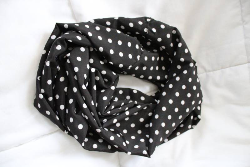 Schwarz Und Weiß-Dot-Infinity-Schal | Erwachsene & Kindergrößen von AmanaDesign