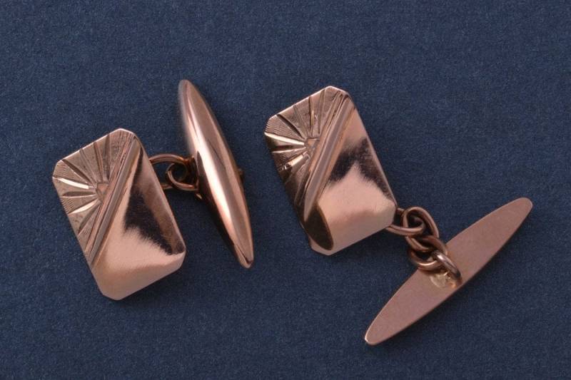 1930's Rosegold Manschettenknöpfe | 768P von AmandaApplebyShop