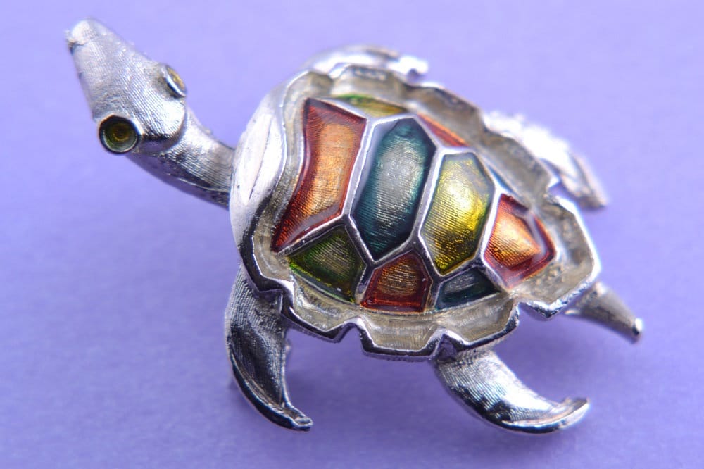Emaille-Schildkröte-Brosche | 865U Emaille-Schildkröte-Brosche | 865U von AmandaApplebyShop