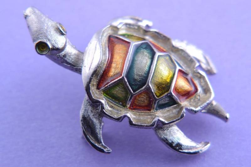 Emaille-Schildkröte-Brosche | 865U Emaille-Schildkröte-Brosche | 865U von AmandaApplebyShop