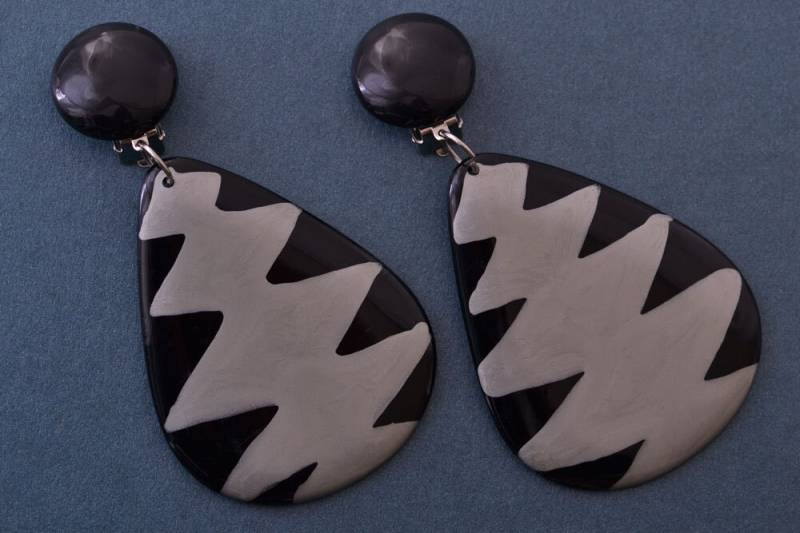 Große Retro 60Er Jahre Pop Drop Clip On Ohrringe | 799K Große Retro 60Er Jahre Pop Drop Clip On Ohrringe | 799K von AmandaApplebyShop