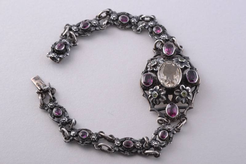 Silber Armband Mit Granaten, Citrin Und Peridot | 660Y Silber Armband Mit Granaten, Citrin Und Peridot | 660Y von AmandaApplebyShop