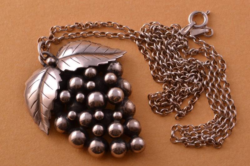 Silber Retro Anhänger | 814K von AmandaApplebyShop