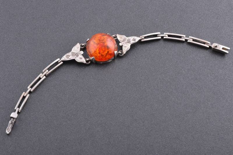 Silber Und Bernstein Retro Armband | 150J von AmandaApplebyShop