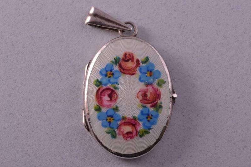 Silber Und Emaille Vintage Öffnungsmedaillon | 954A70 Silber Und Emaille Vintage Öffnungsmedaillon | 954A70 von AmandaApplebyShop