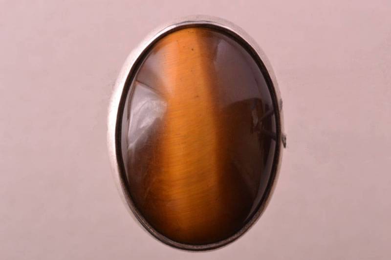 Silberner Vintage Ring Mit Tigeraugem Stein | 882K Silberner Vintage Ring Mit Tigeraugem Stein | 882K von AmandaApplebyShop