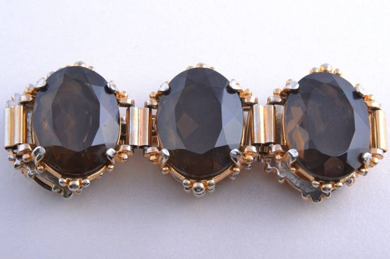 Vergoldet Und Glas Vintage Armband | 814B Vergoldet Und Glas Vintage Armband | 814B von AmandaApplebyShop