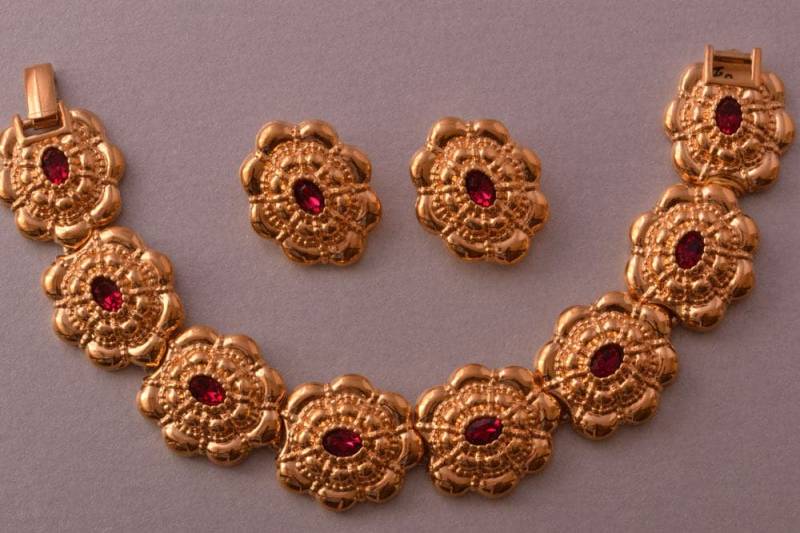 Vergoldetes Vintage Set Mit Paste | 876N Vergoldetes Vintage Set Mit Paste | 876N von AmandaApplebyShop